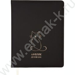 Дневник 1-11кл. /тв.обл. /иск.кожа /ляссе  "Golden Cat" NEW | Фото 1