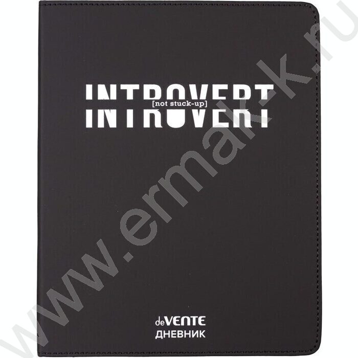 Дневник 1-11кл. /лайт /иск.кожа /шелкография /ляссе "Introvert" | Фото 1
