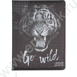 Дневник 1-11кл. /тв.обл. /иск.кожа /ляссе  "Wild Tiger" NEW | Фото 1