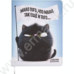 Дневник 1-11кл. /тв.обл. /иск.кожа /ляссе  "Мало того, что мало..." NEW | Фото 1