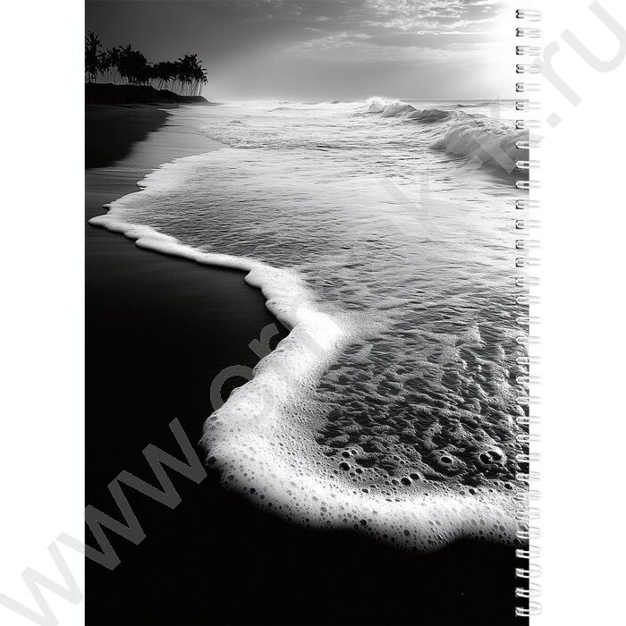 Тетрадь  96л А4 клетка/спираль "Морская пена-4" /софт-тач/ | Фото 3