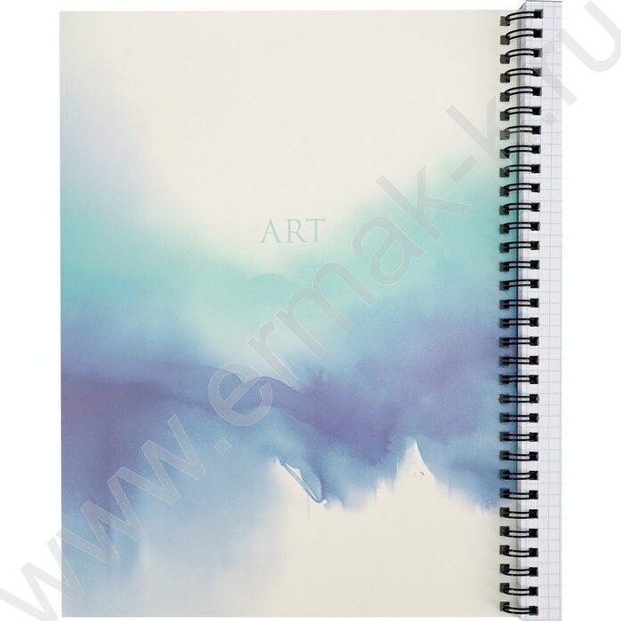 Тетрадь  96л А4 клетка/спираль "Мраморный узор" /тиснение холст/ | Фото 3