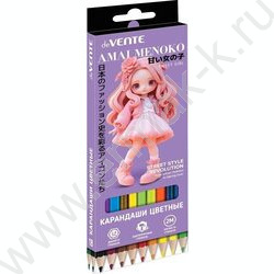 Карандаши  18цв Amai Menoko /шестигранные/ 2М, d грифеля-2,8мм, к/кор NEW | Фото 1