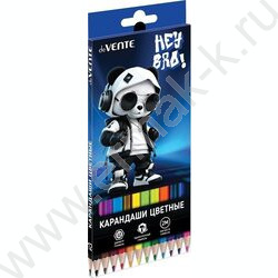 Карандаши  12цв Hey Bro /шестигранные/ 2М, d грифеля-2,8мм, к/кор NEW | Фото 1