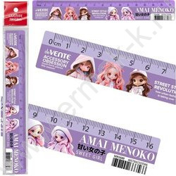 Линейка пл 16см "Amai Menoko" с дизайном, с цветным стикером NEW | Фото 1