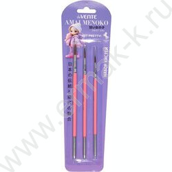Кисть набор  3шт /пони №2,№4,№7/ "Amai Menoko" /европодвес NEW | Фото 1