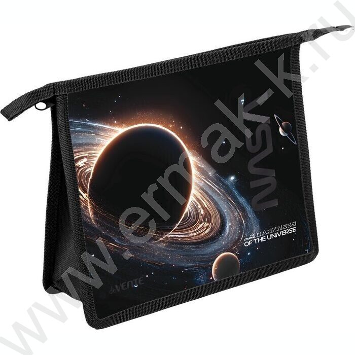 Папка для тетрадей A5 "Darkness of the Universe" текстиль,  молния сверху, текст.расшир. NEW | Фото 1