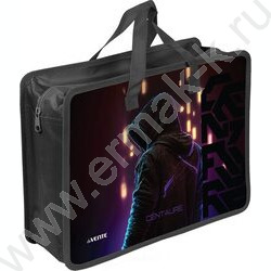 Папка для тетрадей A4 "Centaur" текстиль,  молния сверху, текст.расшир., с ручками NEW | Фото 1