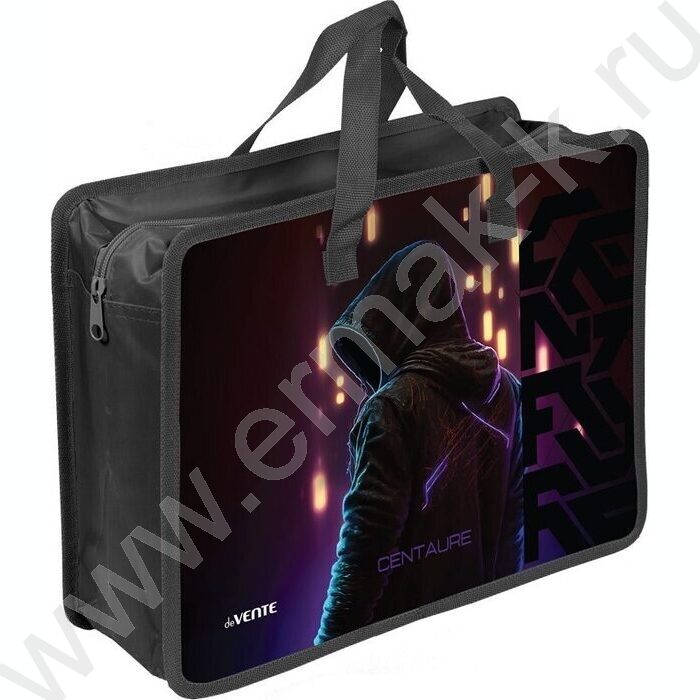 Папка для тетрадей A4 "Centaur" текстиль,  молния сверху, текст.расшир., с ручками NEW | Фото 1