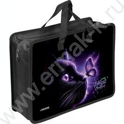 Папка для тетрадей A4 "Magic Dream" текстиль,  молния сверху, текст.расшир., с ручками NEW | Фото 1