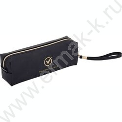 Пенал-косметичка молния "На этом пока всё", матов.иск.кожа, ручка -петля на карабине /черный NEW | Фото 1