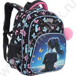 Рюкзак школьный 37x28x16см "Butterfly Dreams" /2отд., 2перед.карм., 2бок.карм., эргоном. спинка NEW | Фото 1