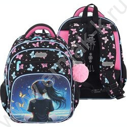 Рюкзак школьный 37x28x16см "Butterfly Dreams" /2отд., 2перед.карм., 2бок.карм., эргоном. спинка NEW | Фото 3