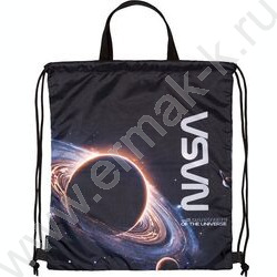 Сумка д/обуви 38*43см  водооттал. полиэстер, на верев. pавязке /черная "Darkness of the Universe NEW | Фото 1