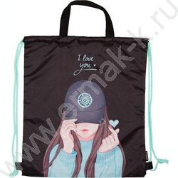 Сумка д/обуви 38*43см  водооттал. полиэстер, на верев. завязке, текст. ручками "K-Pop Heartbeat" NEW | Фото 2