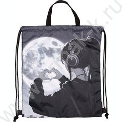 Сумка д/обуви 38*43см  водооттал. полиэстер, на верев. завязке, текст. ручками "Silver Moon" NEW | Фото 2