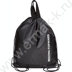 Сумка д/обуви 38*43*9см  полиэстер, на верев. завязке, текст.ручки /черная "Moving Forward" NEW | Фото 1