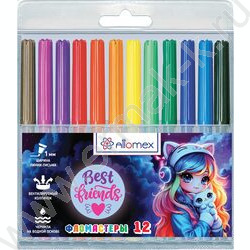 Фломастеры  12цв Best Friends вентилируемый колпачок, пласт. блистер NEW | Фото 1