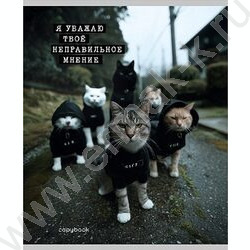 Тетрадь  48л клетка "Коты-мемы" ассорти NEW | Фото 5