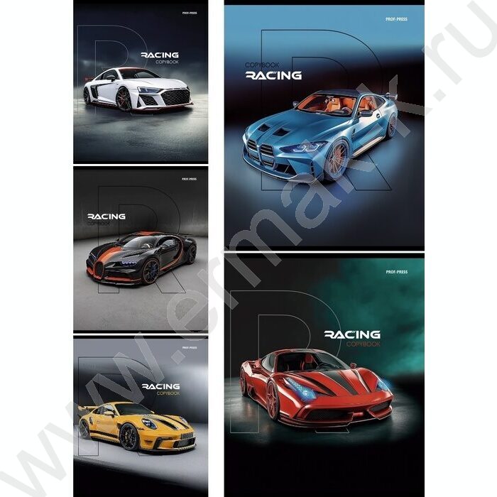 Тетрадь  48л клетка "Разные автомобили-16" ассорти | Фото 1