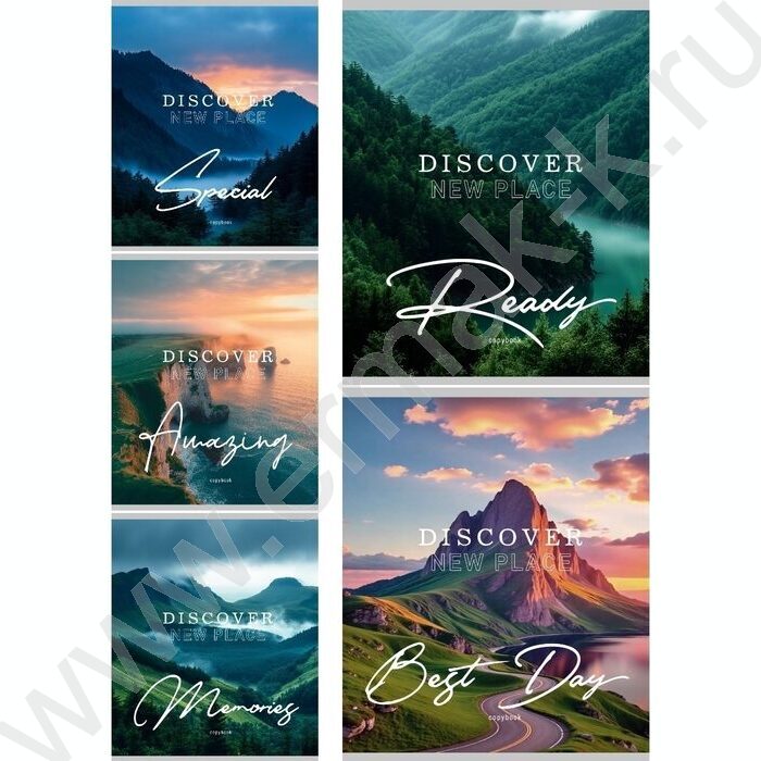 Тетрадь  48л клетка "Виды природы-10" ассорти | Фото 1