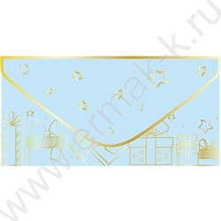 Конверт д/денег голубой софт-тач NEW | Фото 1