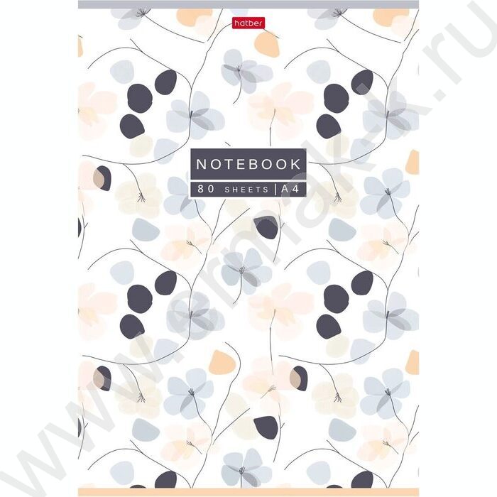 Тетрадь  80л А4 клетка "Музыка цветов" /ламинац.SOFT-TOUCH/ ассорти | Фото 3