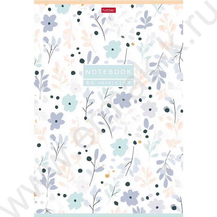 Тетрадь  80л А4 клетка "Музыка цветов" /ламинац.SOFT-TOUCH/ ассорти | Фото 4