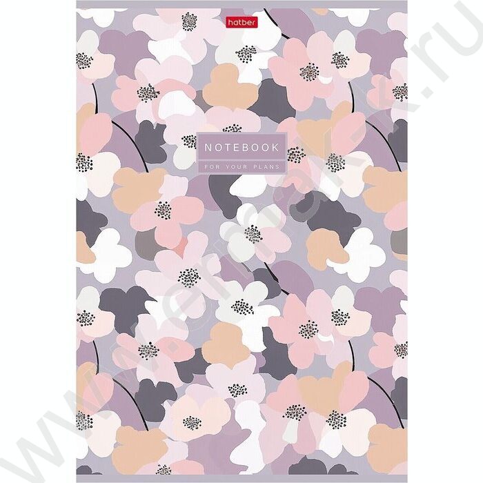 Тетрадь  96л А4 клетка "Музыка цветов" /ламинац.SOFT-TOUCH/ ассорти | Фото 2