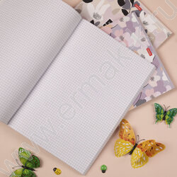 Тетрадь  96л А4 клетка "Музыка цветов" /ламинац.SOFT-TOUCH/ ассорти NEW | Фото 5