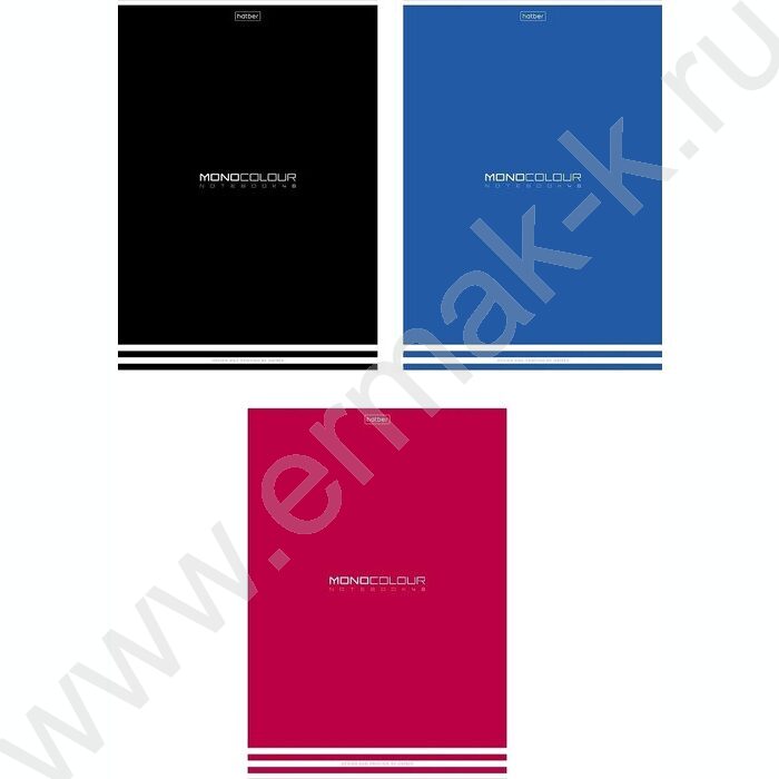Тетрадь  96л А4 линейка "MONOCOLOUR" /мат ламин,тиснение/ ассорти | Фото 1