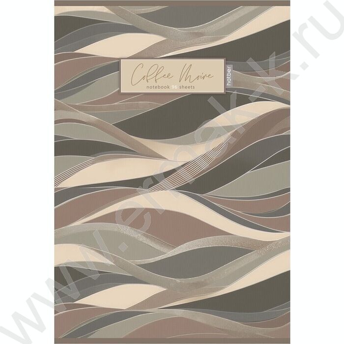 Тетрадь  96л А4 линейка "Кофейный муар" /мат ламин,тиснение/ ассорти | Фото 3