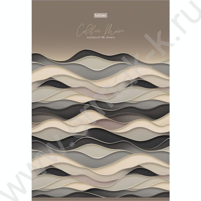 Тетрадь  96л А4 линейка "Кофейный муар" /мат ламин,тиснение/ ассорти | Фото 4
