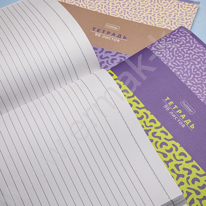 Тетрадь  96л А4 линейка "RISOTTO" /мат ламин,тиснение/ ассорти | Фото 6