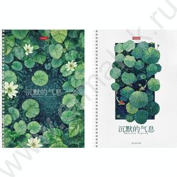 Тетрадь  96л А4 линейка/спираль/перфорация на отрыв "Дыхание тишины" /тиснение/ ассорти NEW | Фото 1