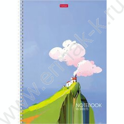 Тетрадь  96л А4 линейка/спираль/перфорация на отрыв "Далекие горизонты" /тиснение/ ассорти NEW | Фото 2