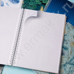 Тетрадь  80л А4 клетка/спираль/тв.обл. "Флоранс" /перфорация на отрыв,глянц. ламин./ NEW | Фото 2