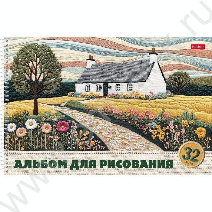 Альбом д/рисования-спираль пл.об. 32л "Тепло стежков" ассорти | Фото 2