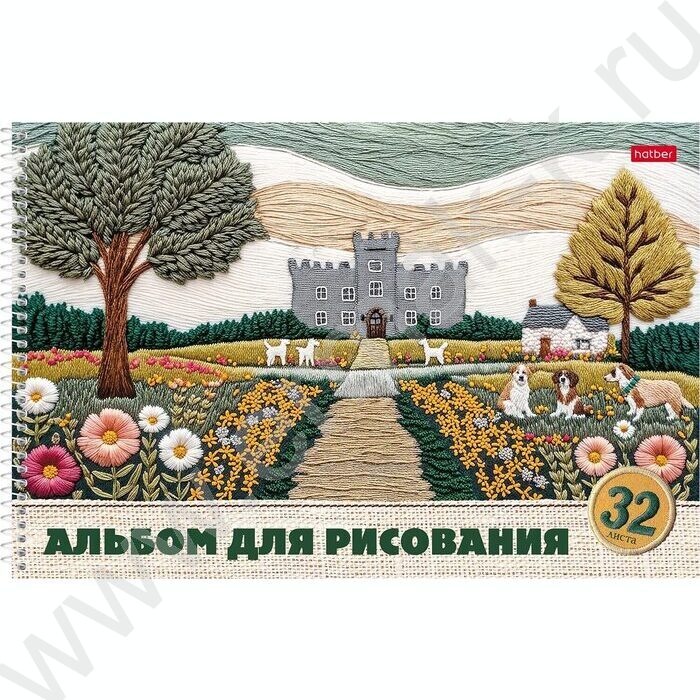Альбом д/рисования-спираль пл.об. 32л "Тепло стежков" ассорти | Фото 4