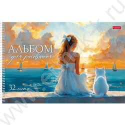 Альбом д/рисования-спираль пл.об. 32л "Прекрасные незнакомки" ассорти NEW | Фото 2