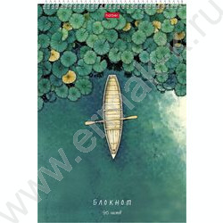 Блокнот  96л А4 спираль "Дыхание тишины" клетка,УФ-лак,жесткая подложка NEW | Фото 1