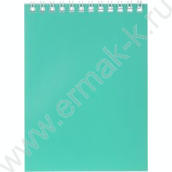 Блокнот  40л А6 спираль "Аквамарин" ламинац.SOFT-TOUCH NEW | Фото 1
