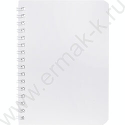 Зап. книжка  80л А6 спираль /ламинац.SOFT-TOUCH /перфорация "Арктический белый" NEW | Фото 1