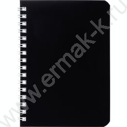 Зап. книжка  80л А6 спираль /ламинац.SOFT-TOUCH /перфорация "Черный бархат" NEW | Фото 1
