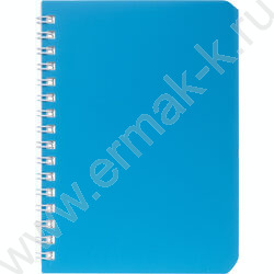 Зап. книжка  80л А6 спираль /ламинац.SOFT-TOUCH /перфорация "Небесная лазурь" NEW | Фото 1