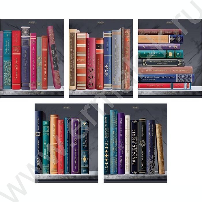 Тетрадь  48л клетка "Золотые страницы" /3D фольга/ламинац.Soft-touch/5видов | Фото 1