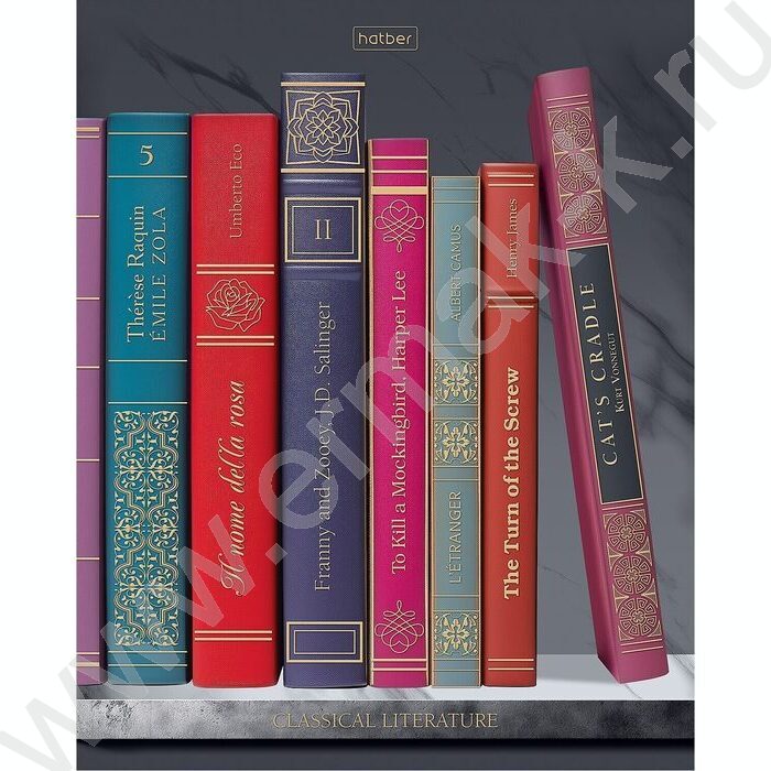 Тетрадь  48л клетка "Золотые страницы" /3D фольга/ламинац.Soft-touch/5видов | Фото 2