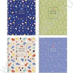 Тетрадь  48л клетка/спираль "Terrazzo" 4вида NEW | Фото 1