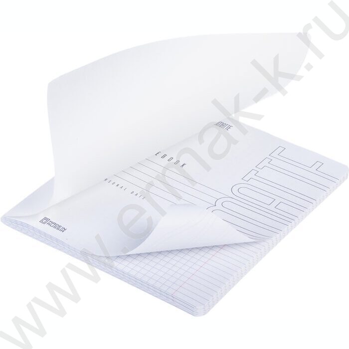 Тетрадь  96л клетка "Арктический белый" /ламинац.SOFT-TOUCH/ | Фото 2