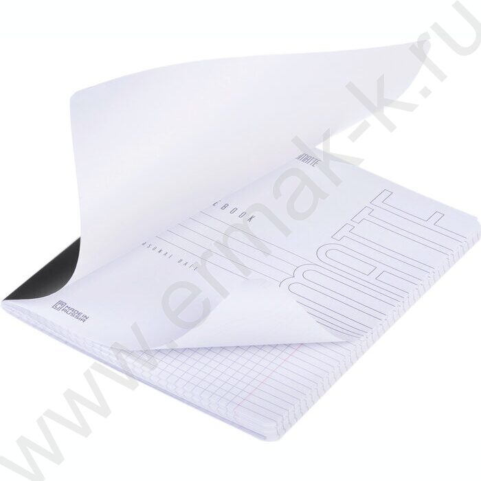 Тетрадь  96л клетка "Черный бархат" /ламинац.SOFT-TOUCH/ | Фото 2